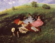 Merse, Pal Szinyei Luncheon on the Grass Spain oil painting artist